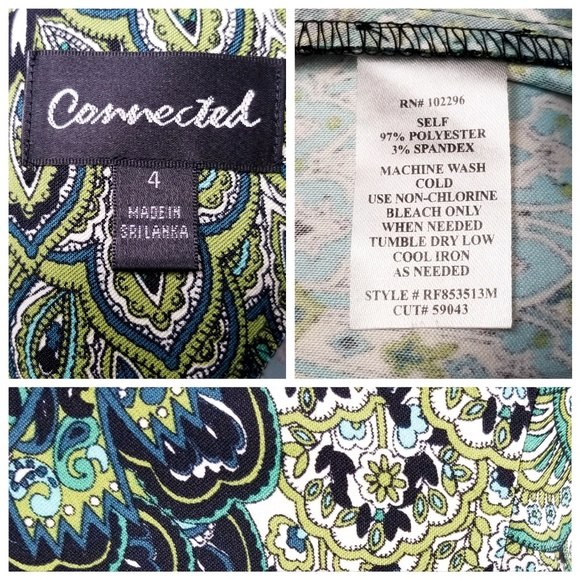 _EUC Pecock Pecock Paisley Dress in Green Shades - Picture 3 of 3